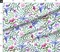 Hummingbird Flower Purple Birds Foliage Green Leaves Garden Large Scale Botanical Blue Bird Cute Animals Spring Summer Custom Printed Fabric by Spoonflower Various Fabrics by the Yard or Fat Quarter